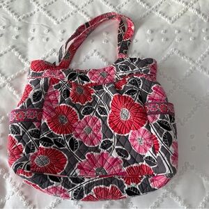 Vera Bradley Glenna Purse/Tote Bag w/ Zipper Closure Cherry Blossoms Print Pink